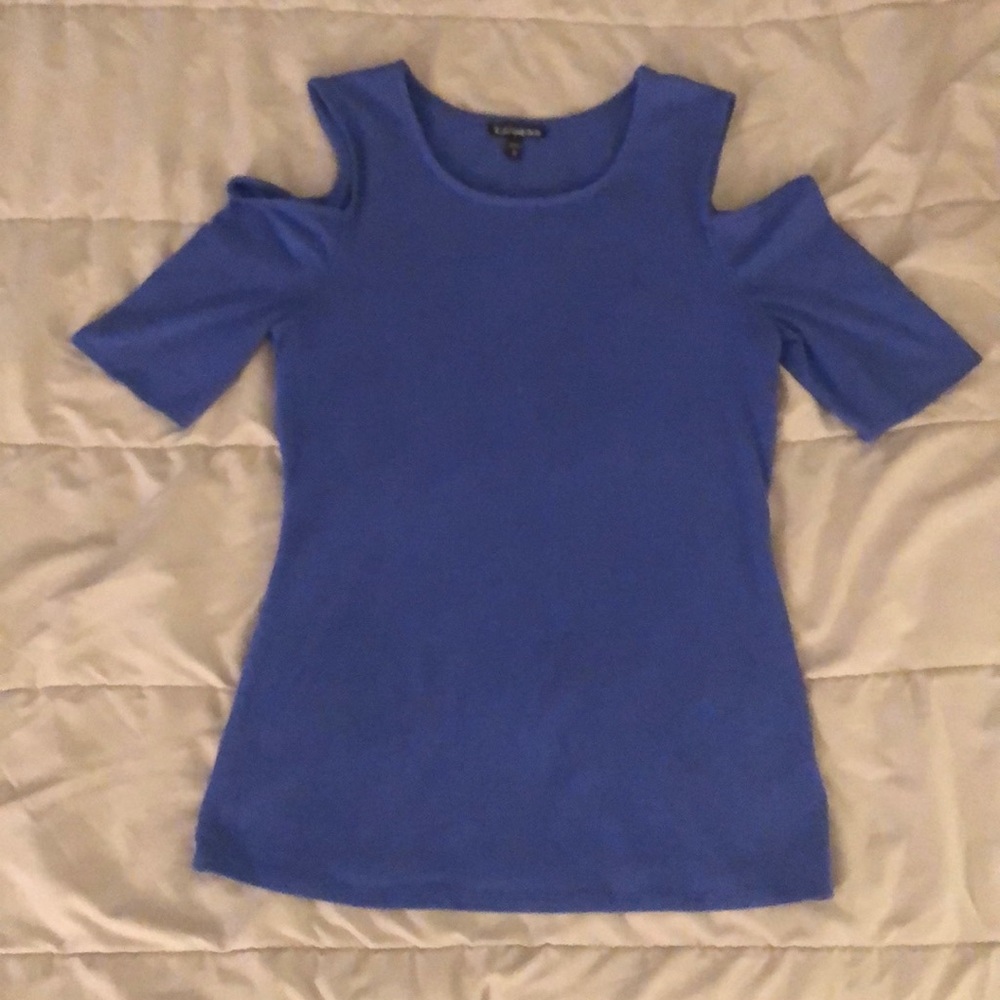 Blue Three Quartered Sleeved Top